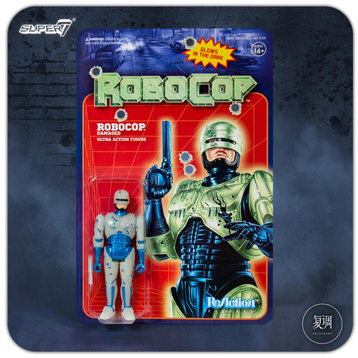 现货 Super7 机械战警 NYCC限定夜光版 挂卡 Robocop摆件 商品图5