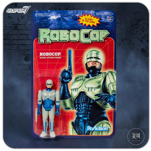 现货 Super7 机械战警 NYCC限定夜光版 挂卡 Robocop摆件 商品图3