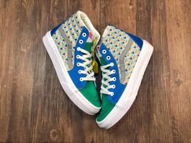 Vans SK8-Hi联名限量版男女青玉满怀系列 硫化真标一比一 官方货号：VNOA4OE5NTV   尺码：35--44 工艺：硫化1:1（重量1:1、真标、原钢印、材质标、鞋型标、合格证）