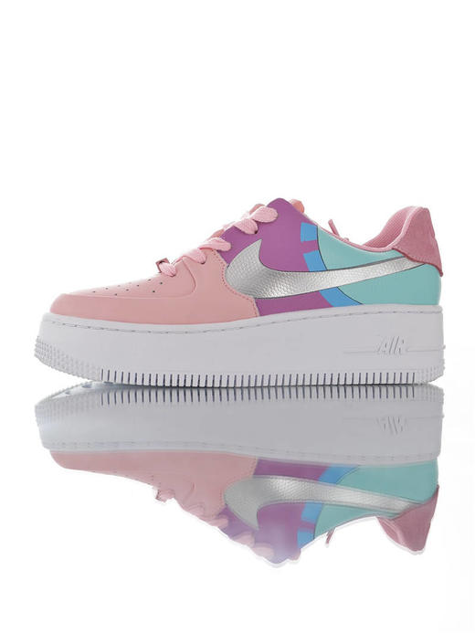 耐克Nike WMNS Air Force 1 Sage Low LX  空军一号女神板鞋拼接胭脂粉紫玉兰银拼接米白浅棕玉宝蓝拼接米白紫粉绿黄拼接米白浅黄兰红紫拼接米白浅粉黑蓝红拼接卡其浅兰紫粉 商品图0