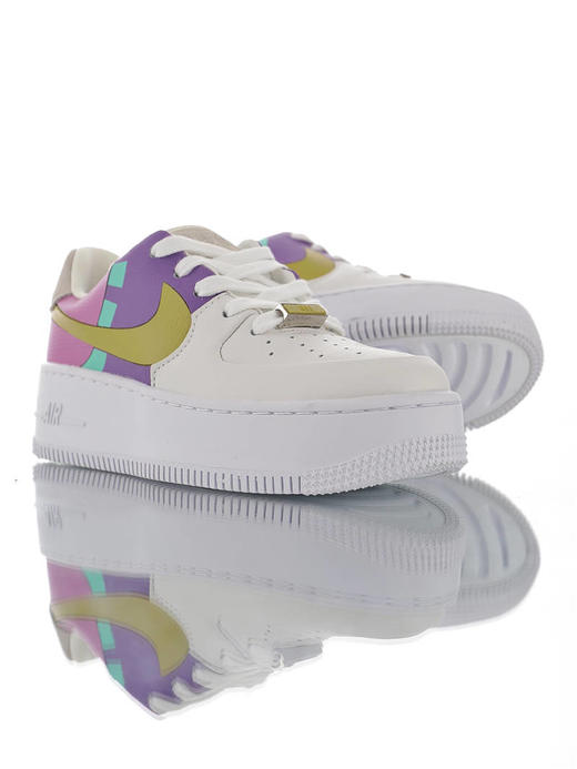 耐克Nike WMNS Air Force 1 Sage Low LX  空军一号女神板鞋拼接胭脂粉紫玉兰银拼接米白浅棕玉宝蓝拼接米白紫粉绿黄拼接米白浅黄兰红紫拼接米白浅粉黑蓝红拼接卡其浅兰紫粉 商品图4