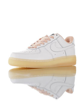 耐克Nike Air Force 1 Low 07 LV8 原模具开发打造 采用硬质头层牛皮革 内置全掌air sole气垫 耐克空军低帮休闲运动板鞋 皮革白橘粉果冻底