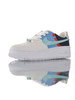 耐克Nike WMNS Air Force 1 Sage Low LX厚底松糕改版空军一号女神板鞋 皮革拼接灰深紫酒红粉 拼接米白浅兰深蓝月 商品缩略图2
