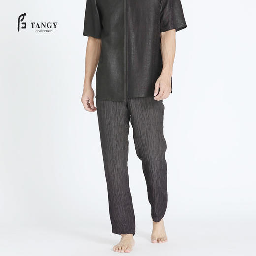 TANGY Collection天意丝麻绉宽松长裤 商品图1