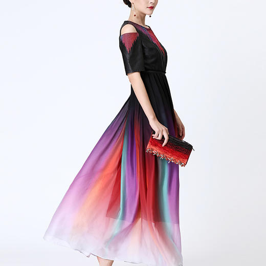 TANGY Collection天意雪纺莨绸绣花礼服裙 商品图1