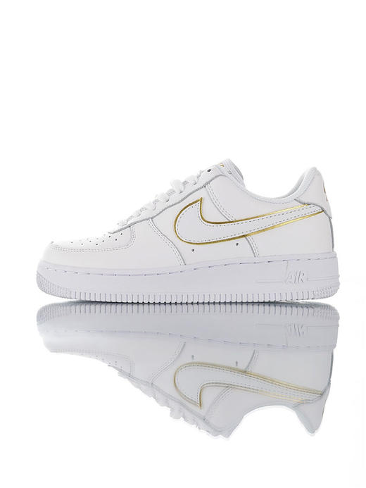 耐克Nike Air Force 1 '07 采用荔枝纹牛皮革 内置全掌air sole气垫 空军一号经典百搭休闲运动板鞋 皮革白金边钩 商品图0