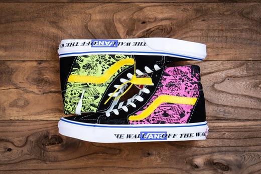 Vans Era 拼接印花刺绣鸳鸯新款官方Vans 高端支线硫化帆布高帮黑粉色休闲板鞋 尺码：35 36 36.5 37 38 38.5 39 40 40.5 41 42 42.5 43 44 商品图0