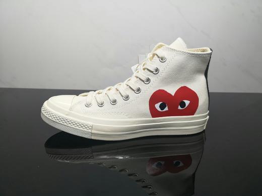 CDG Play x Converse 1970s  官方配色 高帮 发售正确小盒  正确PU蓝底 匡威川久保玲 Play爱心联名帆布鞋 原盒原标  多心 心 绿高 绿低 白高 白低 黑高 黑低 商品图6