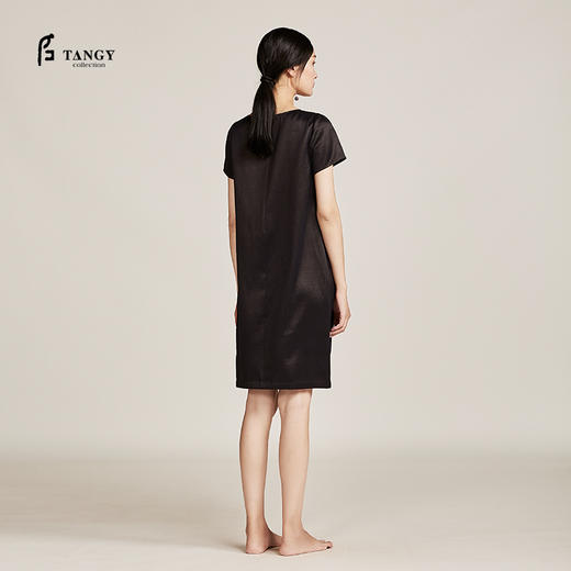TANGY Collection天意莨绸柯纱V领连衣裙 商品图2