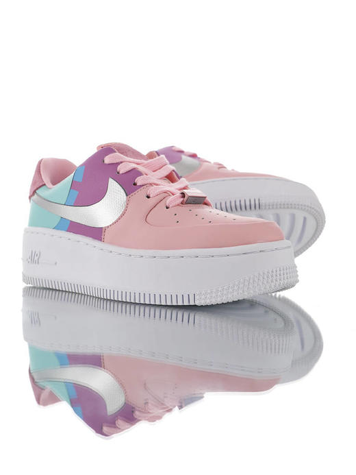 耐克Nike WMNS Air Force 1 Sage Low LX  空军一号女神板鞋拼接胭脂粉紫玉兰银拼接米白浅棕玉宝蓝拼接米白紫粉绿黄拼接米白浅黄兰红紫拼接米白浅粉黑蓝红拼接卡其浅兰紫粉 商品图1