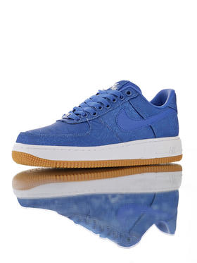 耐克CLOT x Nike Air Force 1 Premium FW19季凝结集团联乘 内嵌Zoom气垫大底 空军一号经典低帮百搭休闲运动板鞋 皇家蓝丝绸