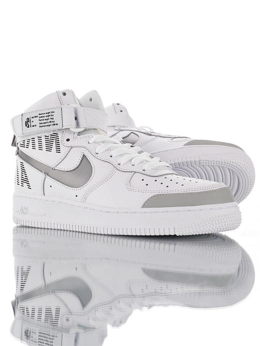 耐克Nike Air Force 1 ´07 Low Premium   空军一号经典百搭运动板鞋 白银灰橘3M 黑灰橘3M钩 商品图6