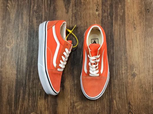 Vans Old Skool 帆布硫化板鞋 春季 橙色 浅蓝 橘黄 草绿 柠檬黄 鞋头麂皮拼接鞋身Size ：35--44 商品图2
