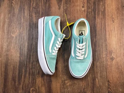Vans Old Skool 帆布硫化板鞋 春季 橙色 浅蓝 橘黄 草绿 柠檬黄 鞋头麂皮拼接鞋身Size ：35--44 商品图5