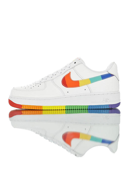 耐克Nike Air Force 1 '07 LX"Betrue" 骄傲月限定 硬质牛剖层移膜革 内置全掌air sole气垫 空军一号经典低帮百搭休闲运动板鞋 皮革分段彩虹 商品图0