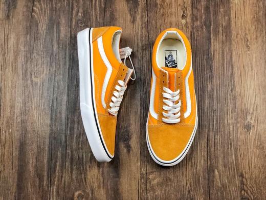 Vans Old Skool 帆布硫化板鞋 春季 橙色 浅蓝 橘黄 草绿 柠檬黄 鞋头麂皮拼接鞋身Size ：35--44 商品图8