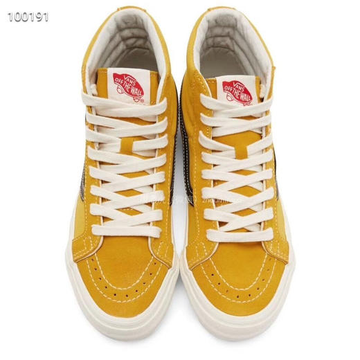 新品VANS SK8 HI 黑色白色 纯黑 纯白 黄色 全工艺帆布款 尺码：36-44.sy103 商品图8