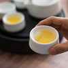 「镜花水月」高档茶具套装 陶瓷茶杯 乌金石茶盘 四合一套装 商品缩略图3