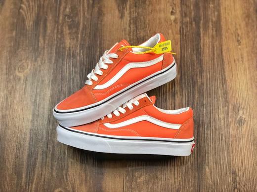 Vans Old Skool 帆布硫化板鞋 春季 橙色 浅蓝 橘黄 草绿 柠檬黄 鞋头麂皮拼接鞋身Size ：35--44 商品图0