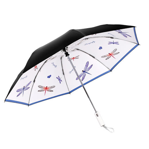 【反向自动伞黑胶印花】折叠雨伞遮阳伞防紫外线女居家日用太阳伞l 商品图4