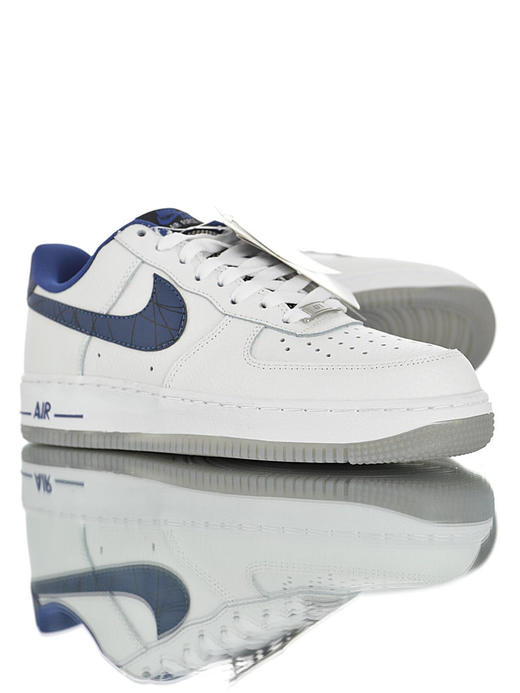 耐克Nike Air Force 1 '07 Low"White Gum Blue Void" 硬质牛剖层移膜革 内置全掌air sole气垫 白皮深蓝灰白皮酒红生胶底 商品图1