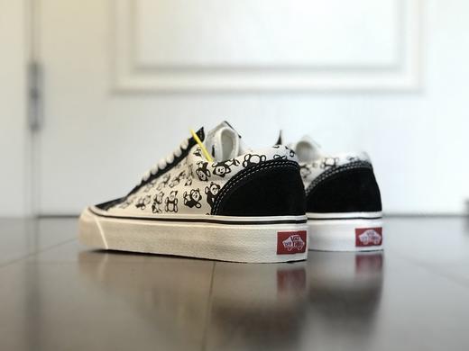 Vans大熊猫 范斯经典系列 Old Skool板鞋 安纳海姆高帮 黑色 橙色  Size：35--44 商品图5