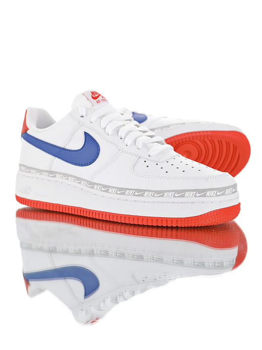 耐克Overbranded White Royal Red" 串标元素 Foot Locker x Nike Air Force 1 Low 美国连锁球鞋店铺联名 空军牛皮休闲运动板鞋 白蓝红配色 商品图1