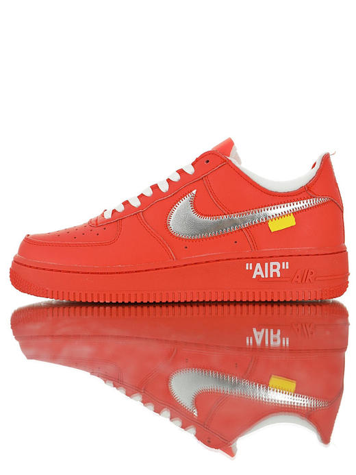 耐克Off-White x Nike Air Force 1'07 Virgil Abloh设计师联名款 空军一号低帮运动板鞋 OW大红银钩 北卡蓝银钩 米白银红 黑银 白银 商品图2