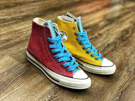 Converse x JW Anderson  尺码：35-44 撞色 拼接 亮片 反光 黄蓝橙红 商品图9