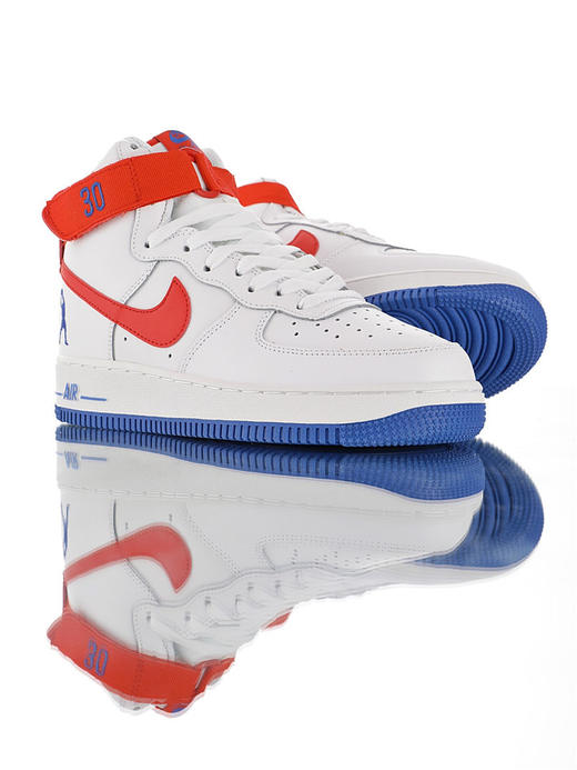 耐克Nike Air Force 1 Low Retro CT16 QS 夺冠的奥义纪念拉希德·华莱士 镜面皮革效果 空军一号经典低帮休闲运动板鞋 怒吼天尊白蓝白宝蓝红 商品图3