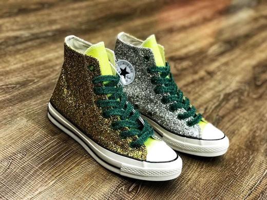 Converse x JW Anderson  尺码：35-44 撞色 拼接 亮片 反光 黄蓝橙红 商品图0