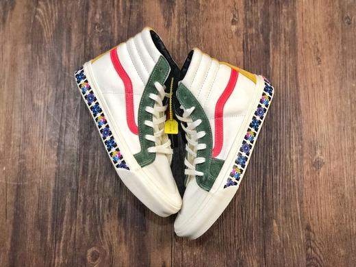 Vans Style 138 LX OG 复古米白色红绿条纹大底围条小花简约休闲男女板鞋  Size：35-44（36.5 38.5 40.5 42.5） 工艺：硫化1:1 商品图0