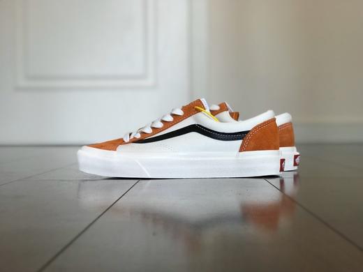 VANS STYLE 36 新款白橘拼色 橘子汽水板鞋、权志龙短头 绿色黑条 蓝色黑条  红色绿条 官方货号：VN0A3DZ3VXY  尺码：35--44  工艺：硫化1:1 商品图5