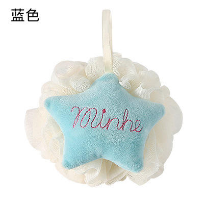 【星星可爱洗澡沐浴花】3个大号沐浴球泡澡球搓澡搓背起泡沐浴清洁洗浴用品 商品图5