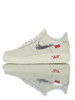 耐克Off-White x Nike Air Force 1'07 Virgil Abloh设计师联名款 空军一号低帮运动板鞋 OW大红银钩 北卡蓝银钩 米白银红 黑银 白银 商品缩略图4