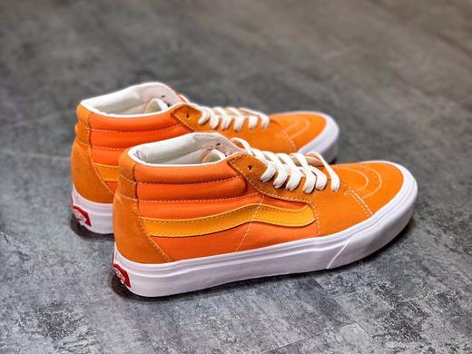 万斯硫化中帮系列 Vans SK8-Mid 万斯 拼色中帮板鞋 橙 红 蓝 粉 四色 小红书爆款男女新款  硫化真标 1:1 原厂钢印  Size：35-44 商品图2