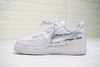 耐克Off-White x Nike Air Force 1'07 Virgil Abloh设计师联名款 空军一号低帮运动板鞋 OW大红银钩 北卡蓝银钩 米白银红 黑银 白银 商品缩略图8