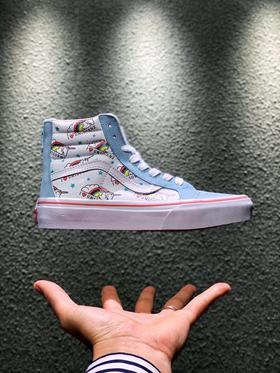 VANS SK8-HI 系列独角兽滑板鞋，货号：VN0A32R3VJ5 尺码：35 36 36.5 37 38 38.5 39