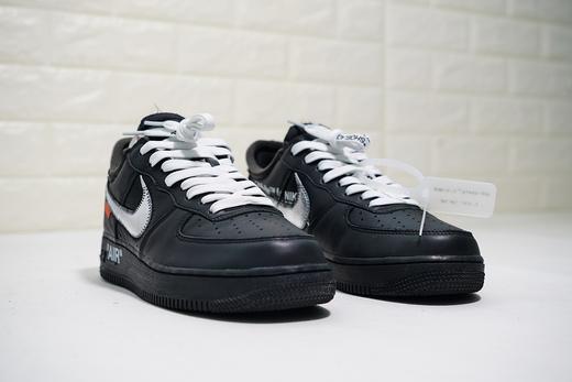耐克Off-White x Nike Air Force 1'07 Virgil Abloh设计师联名款 空军一号低帮运动板鞋 OW大红银钩 北卡蓝银钩 米白银红 黑银 白银 商品图6