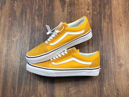 Vans Old Skool 帆布硫化板鞋 春季 橙色 浅蓝 橘黄 草绿 柠檬黄 鞋头麂皮拼接鞋身Size ：35--44 商品图12