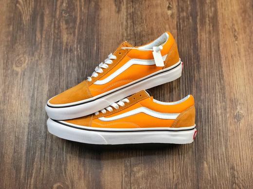Vans Old Skool 帆布硫化板鞋 春季 橙色 浅蓝 橘黄 草绿 柠檬黄 鞋头麂皮拼接鞋身Size ：35--44 商品图6
