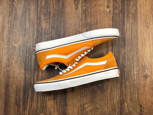 Vans Old Skool 帆布硫化板鞋 春季 橙色 浅蓝 橘黄 草绿 柠檬黄 鞋头麂皮拼接鞋身Size ：35--44 商品图7