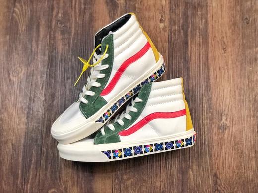 Vans Style 138 LX OG 复古米白色红绿条纹大底围条小花简约休闲男女板鞋  Size：35-44（36.5 38.5 40.5 42.5） 工艺：硫化1:1 商品图2