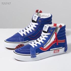 新一代解构Vans Vault Sk8-Hi Cap LX 有着质感十足的翻毛皮、拉链设计、粗犷的走线，都颇具辨识度 蓝色 白色 黑色 灰色 紫色 紫粉