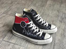 Converse Chuck 1970S x Pokemon  神奇宝贝系列 皮卡丘 鸳鸯高帮限定  官方原盒 正确软底蓝底 原盒钢印 鞋垫钢印 尺码：35-44