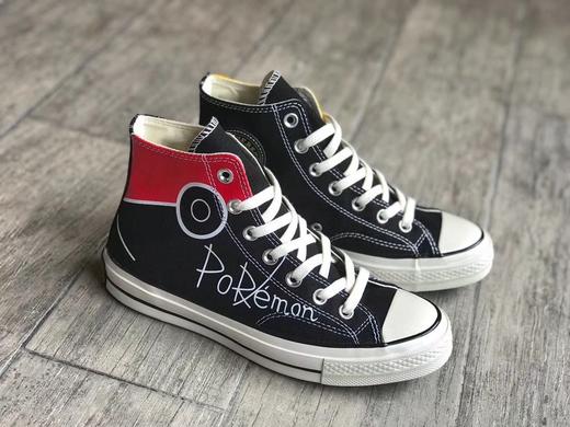 Converse Chuck 1970S x Pokemon  神奇宝贝系列 皮卡丘 鸳鸯高帮限定  官方原盒 正确软底蓝底 原盒钢印 鞋垫钢印 尺码：35-44 商品图0