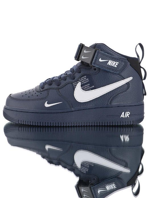 耐克Nike Air Force 1 Low  Mid Utility Pack Off-White风格定制限定 空军低帮篮球板鞋 黑白灰水泥 白黑深蓝 商品图8