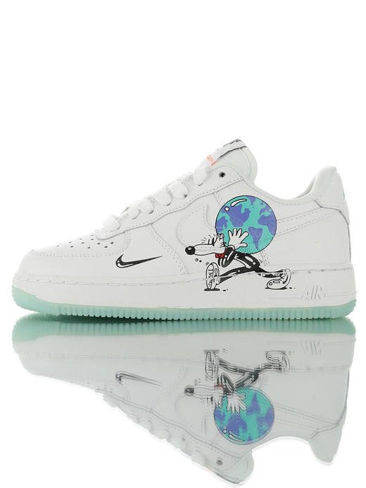 耐克Steve Harrington x Nike Air Force 1"Earth Day Pack" 艺术联名 硬质牛剖层移膜革 内置全掌airsole气垫 地球日鸳鸯 商品图0