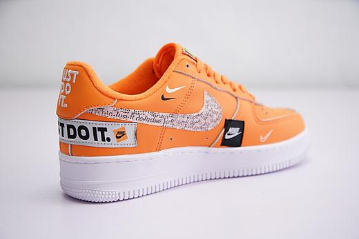 耐克Nike Air Force 1 Low “Just do it”只管去做 定制限定 黑白橘 白黑橘香橙 商品图5