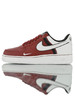 耐克Nike Air Force 1 ´07 LV8 硬质牛剖层移膜革 内置全掌air sole气垫 空军低帮经典百搭休闲运动板鞋 皮革暗红白黑 商品缩略图0